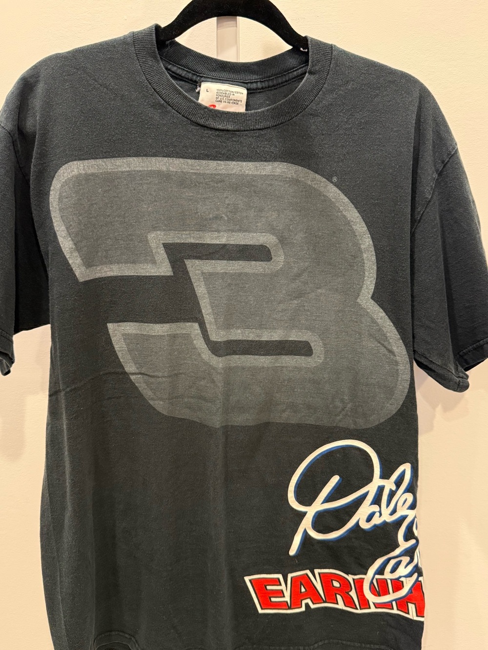 Vintage Competitors View Dale Earnhardt Graphic Short Sleeve Tee Black Size L